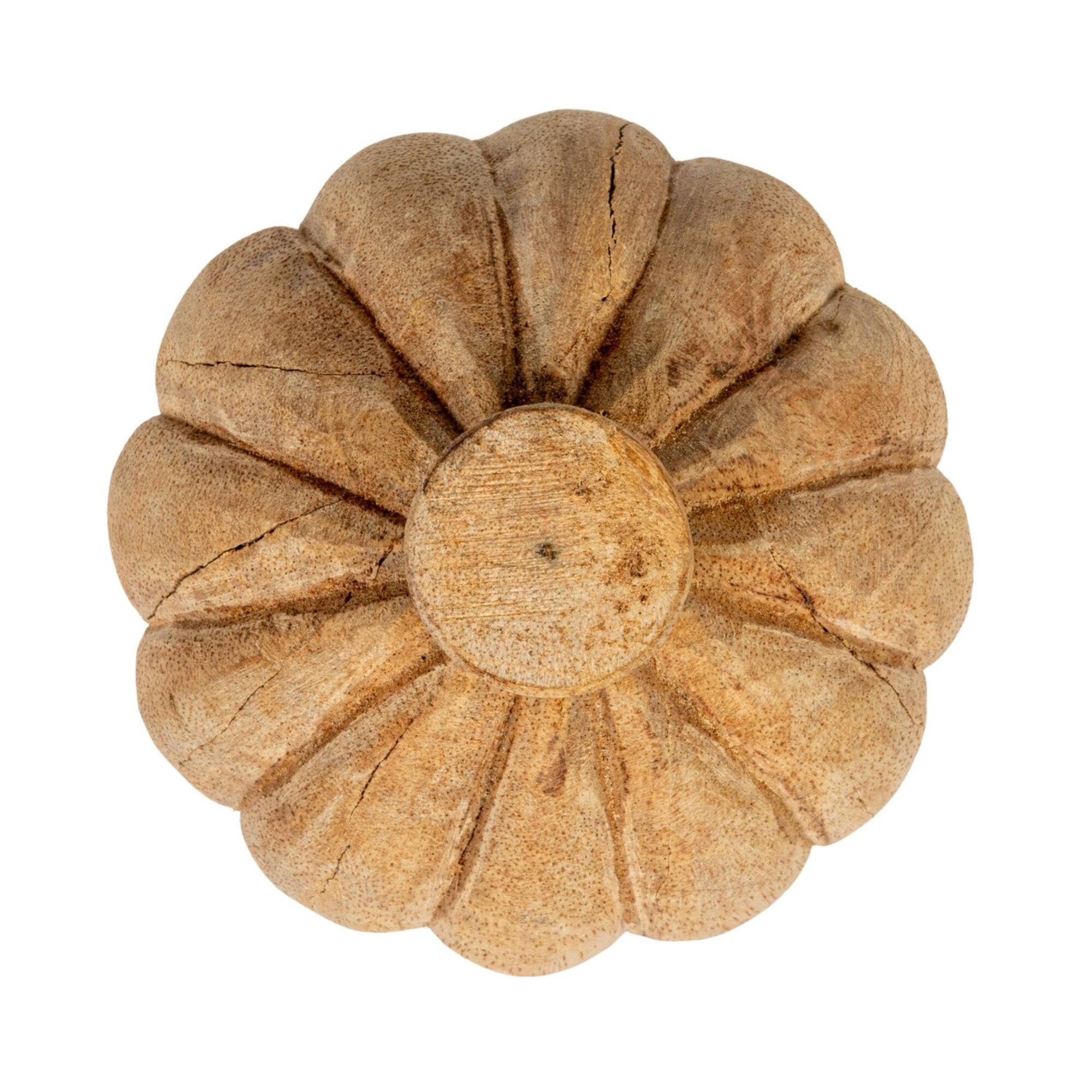 Hello Honey® Bleached Natural Hand-Carved Mango Wood Finial Set
